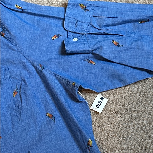 NWT - 3X - plus sized Old Navy button up / down bird shirt - Picture 4 of 10